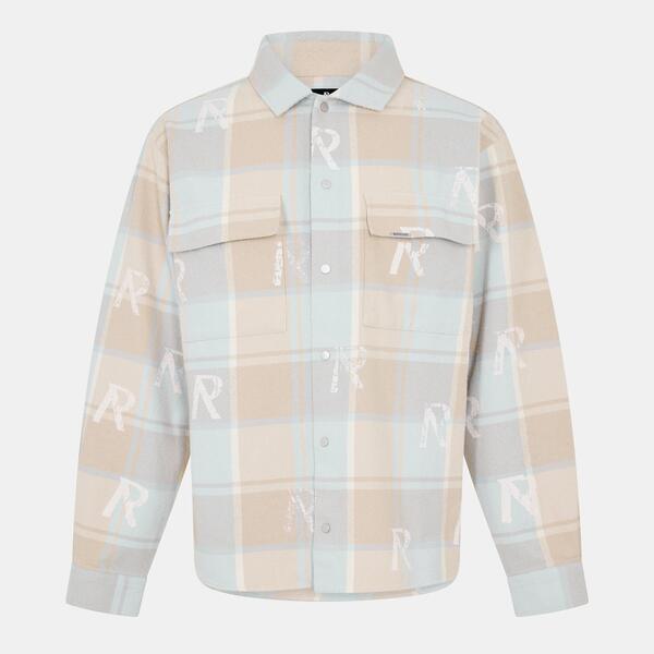 リプレゼント メンズ トップス シャツ 長袖 Represent Men's Long-Sleeve Shirt Beige/White ホワイト