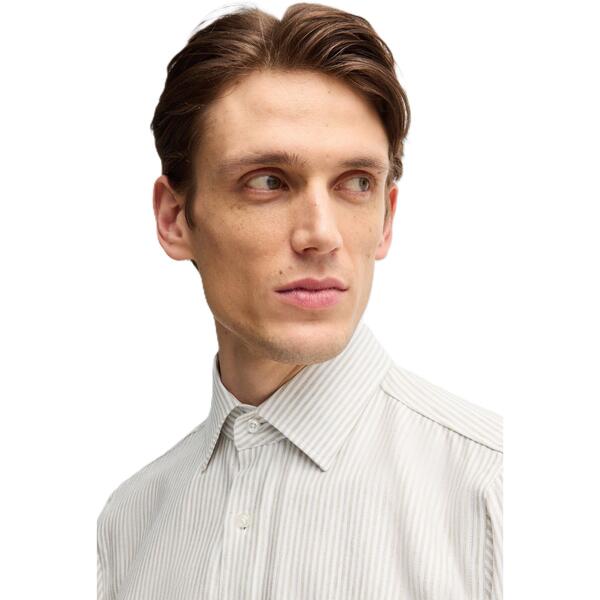 ボス メンズ トップス シャツ オックスフォード Boss H-Hank-Kent-C1-214 102706801 Oxford Shirt Mens Beige ベージュ