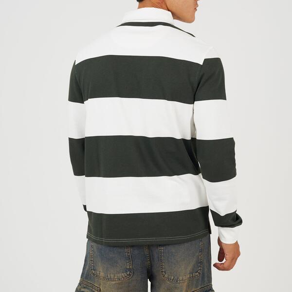 ブレーブソウル メンズ トップス シャツ Brave Soul Rugby Shirt Sn62 Cream/Green クリーム