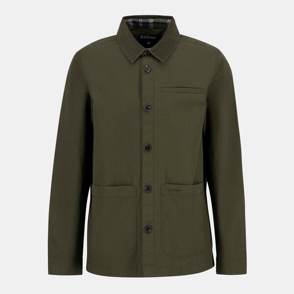 バブアー メンズ トップス プルオーバー Barbour Mens Cole Tailored Overshirt Olive OL51 オリーブ