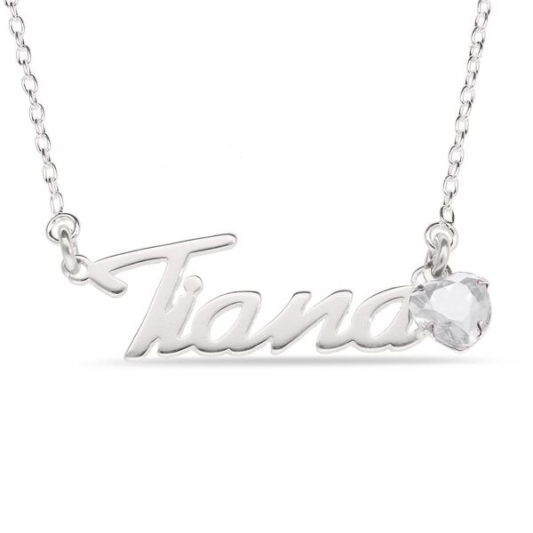 ビー ユー レディース アクセサリー ネックレス・チョーカー・ペンダントトップ Be You Sterling Silver April CZ Birthstone Pendant Silver シルバー
