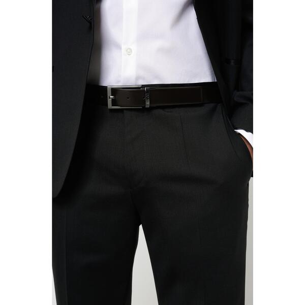 フューゴ メンズ アクセサリー ベルト レザー Hugo Elvio-U 10187984 01 Leather Belt Mens Black ブラック