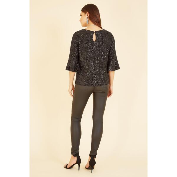 メラロンドン レディース トップス 衣装 刷り上げる Mela London Red Swallow Print Skater Dress Black 黒いこと