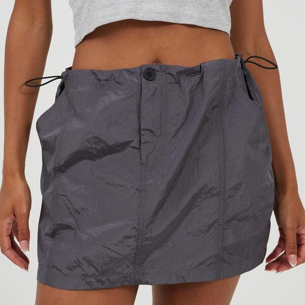 ブレーブソウル レディース ボトムスカート ミニ Brave Soul Womens Cargo Mini Skirt with Toggle Waist Grey グレー