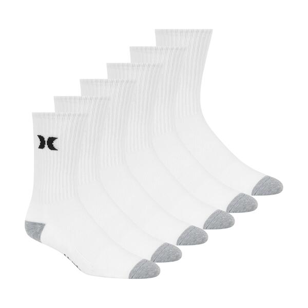 ハーレー メンズ アンダーウェア 靴下 Hurley 6Pk Crew Sock White/Black ホワイト