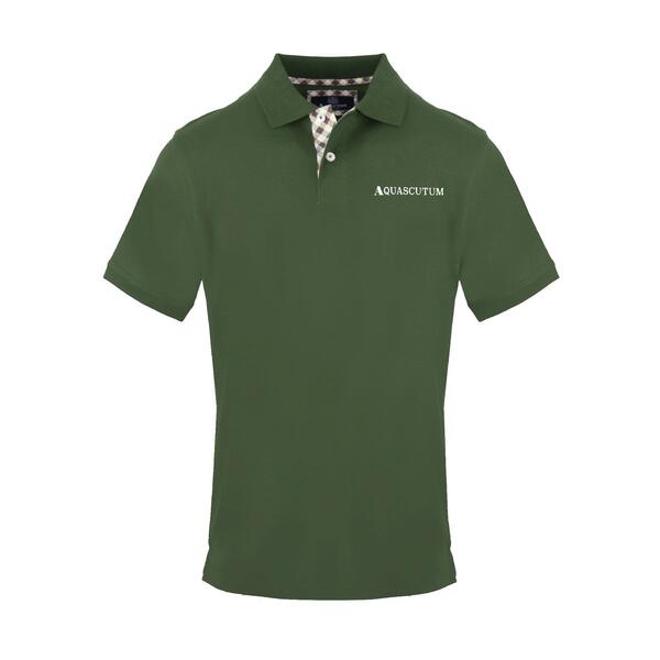アクアスキュータム メンズ トップス スポーツシャツ Aquascutum Polo 錫99 Military Green 緑であること