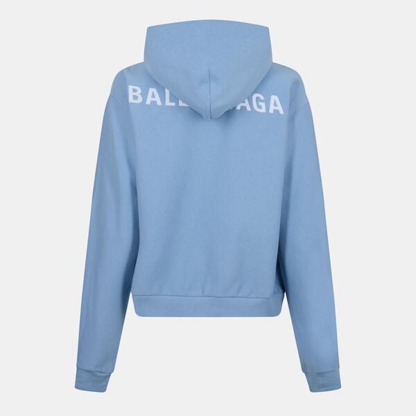 バレンシアガ レディース アウター パーカー・スウェット Balenciaga Bal Back Dry Hoody Ld61 Light Blue ブルー|ReVida 店