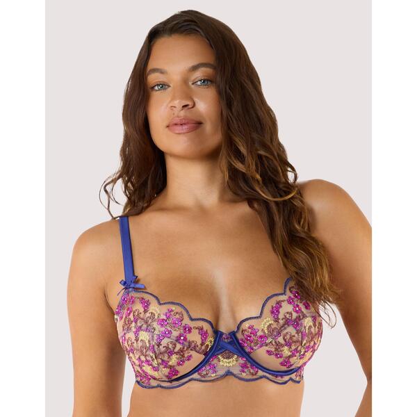 プレイフルプロミス レディース アンダーウェア ブラジャー Playful Promises Thea Blue Baroquembroidery D+ Bra Blue ブルー