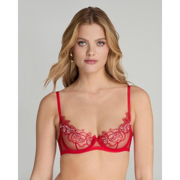 エージェントプロヴォケイター レディース アンダーウェア ブラジャー Agent Provocateur LINDIE Balconette Underwired Bra Red/Red レッド