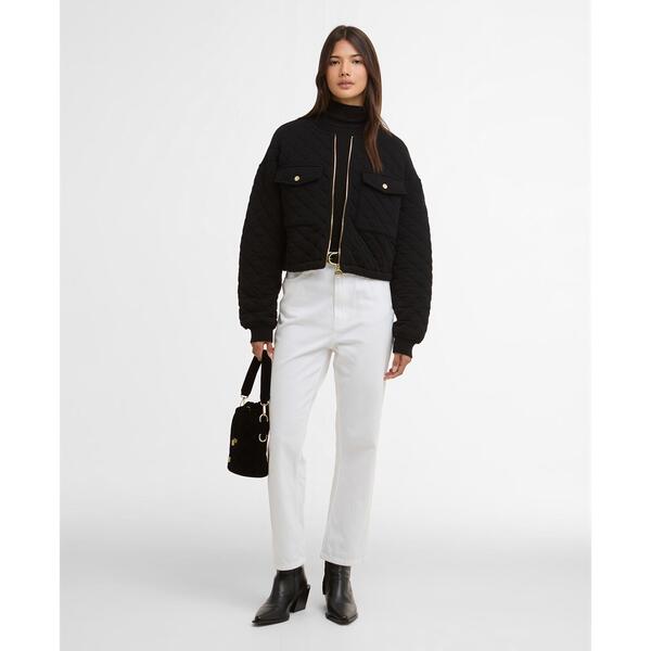 バブアー レディース アウター パーカー・スウェット シャツ Barbour International Womens Katya Sweatshirt Bomber Black ブラック
