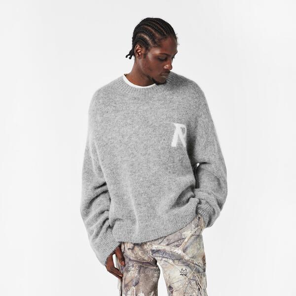 リプレゼント メンズ アウター ニット・セーター Represent Rep R Knit Jumper Sn61 Grey グレー｜ReVida 店