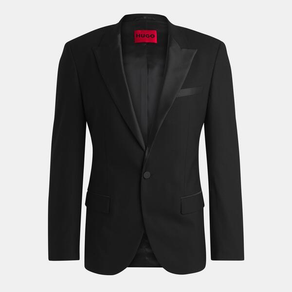 フューゴ メンズ アウター ジャケット・ブルゾン Hugo Men's Formal Jacket Black ブラック
