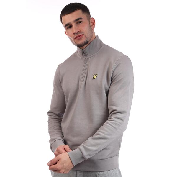 ライルアンドスコット メンズ アウター パーカー・スウェット ハーフジップ シャツ Lyle and Scott Loopback Quarter Zip Sweatshirt Grey グレー