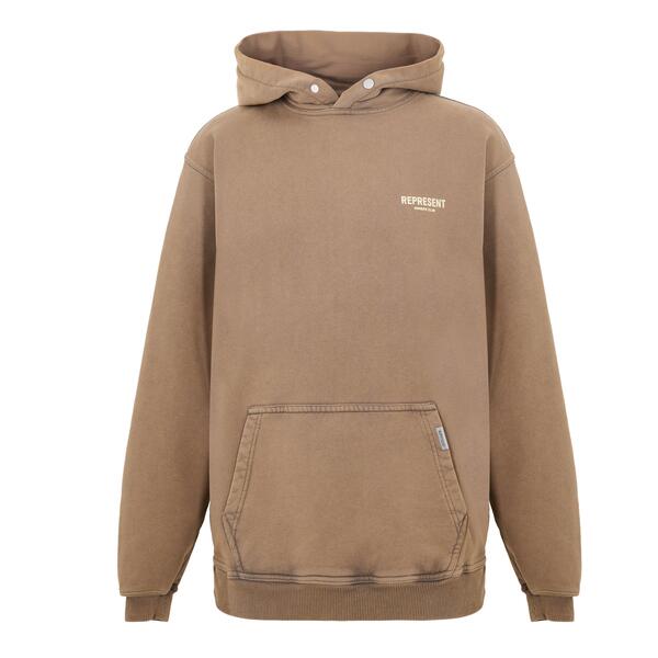 リプレゼント メンズ アウター パーカー・スウェット シャツ Represent Men's Owners Club Hooded Sweatshirt Premium Comfort Oversized Hoodie Almond｜ReVida 店