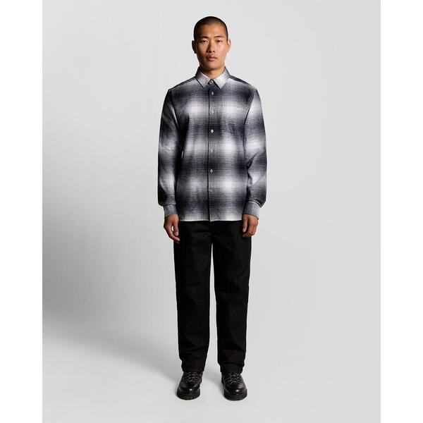 ライルアンドスコット メンズ トップス プルオーバー Lyle and Scott Flannel Shirt 錫99 Night Sky/White 白いこと