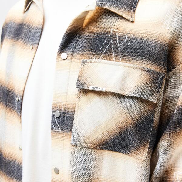 リプレゼント メンズ トップス シャツ Represent Rep LS AO R Shirt Sn62 Latte|ReVida 店