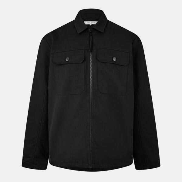 ジャック ウィルス メンズ トップス シャツ Jack Willshire Utility Overshirt Black ブラック