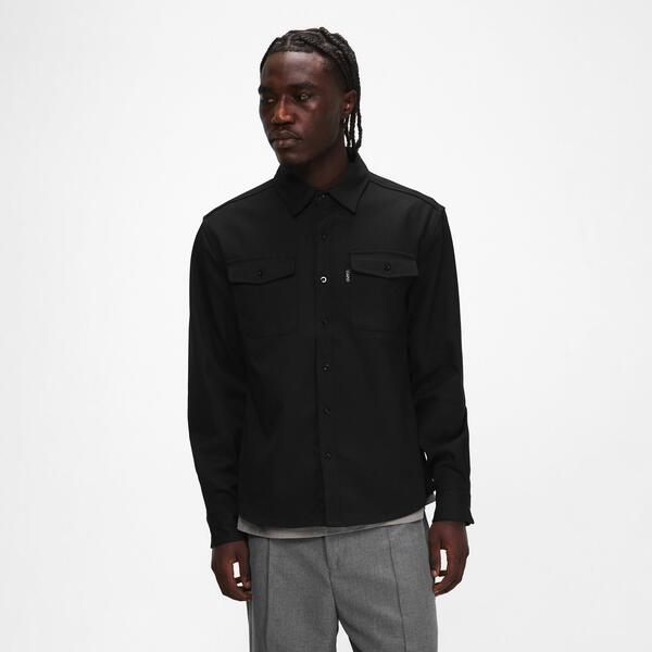 カポ メンズ トップス シャツ CAPO Overshirt Sn00 Black ブラック