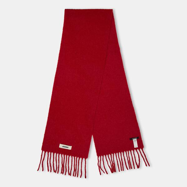 ジャクエムス レディース アクセサリー マフラー・ストール・スカーフ Jacquemus Women's Jacquard Midweight Scarf Dark Red レッド