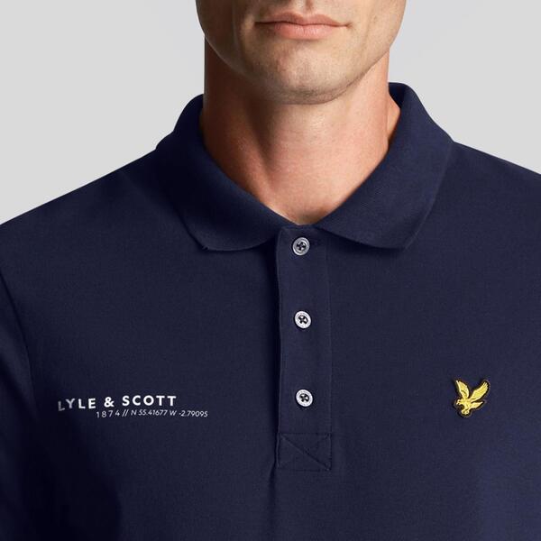 ライルアンドスコット メンズ トップス ポロシャツ プリント Lyle and Scott Co-Ordinate Print Plain Polo Shirt Navy ネイビー 7,336円