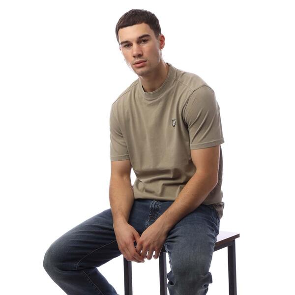 ライルアンドスコット メンズ トップス Tシャツ クルーネック Lyle and Scott Natural Dye Crewneck T-Shirt Beige ベージュ 5,746円