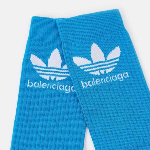 バレンシアガ メンズ アンダー御召しもの ソックス Balenciaga Men\u0027s Crew Socks Blue/White 白いこと