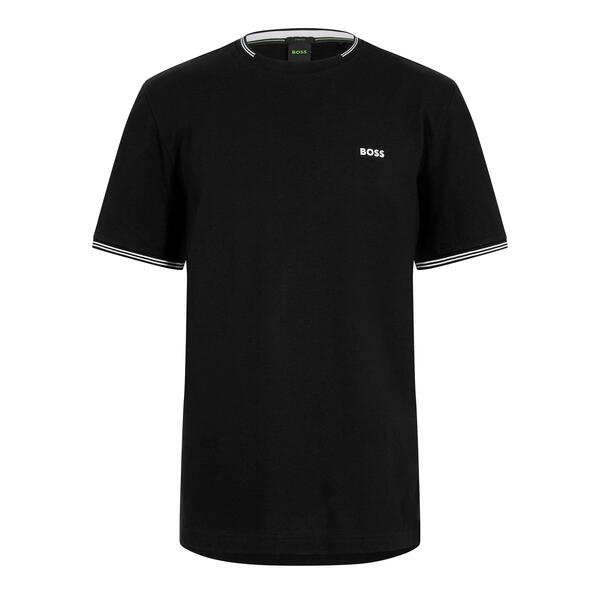 主任者 メンズ トップス プルオーバー レギュラー填まる Boss Men\u0027s HBG Taul Regular Fit-Shirt Black 黒いこと