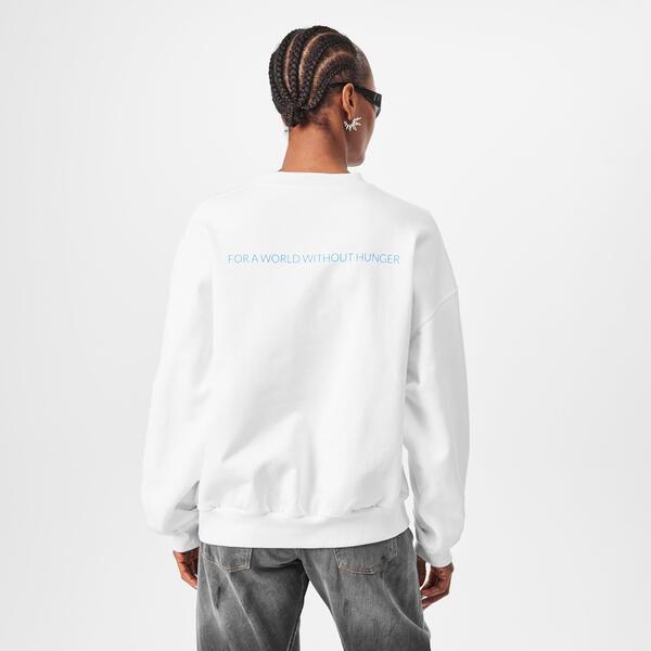 バレンシアガ レディース アウター パーカー・スウェット プルオーバー Balenciaga Women\u0027s Crew Sweater White/Blue 白いこと