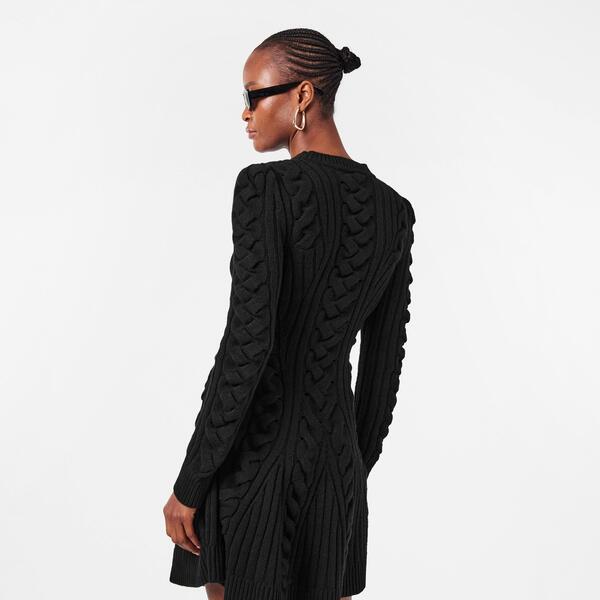 アレキサンダー・マックイーン レディース アウター ニット・セーター Alexander McQueen Women's Alex Cable Jumper Dress Black ブラック