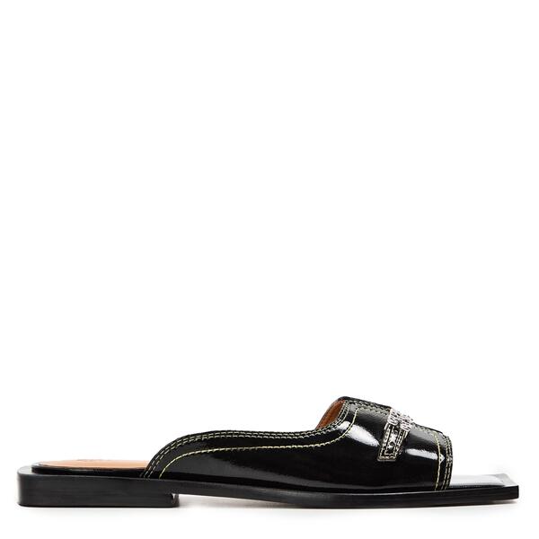 ガニー レディース シューズ ブーツ・レインブーツ サンダル Ganni Flat Sandald62 Black ブラック