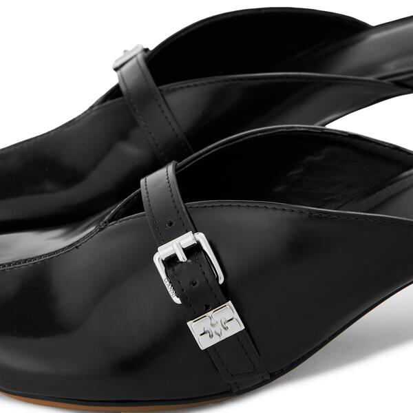 ガニー レディース シューズ ブーツ・レインブーツ ヒール Ganni Heeled Mule Ld62 Black ブラック|ReVida 店