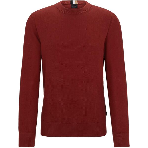 雇い主 メンズ アウター 編み物・プルオーバー Boss Men\u0027s Ecaio-P Knitted Jumper Open Brown 赤銅色
