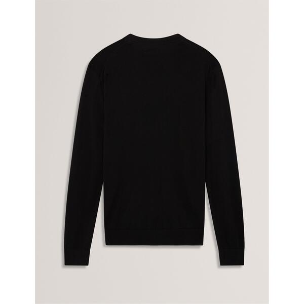 テッドベーカー メンズ アウター ニット・セーター クルーネック Ted Baker Men's Merino Crew Neck Jumper Black ブラック｜ReVida 店