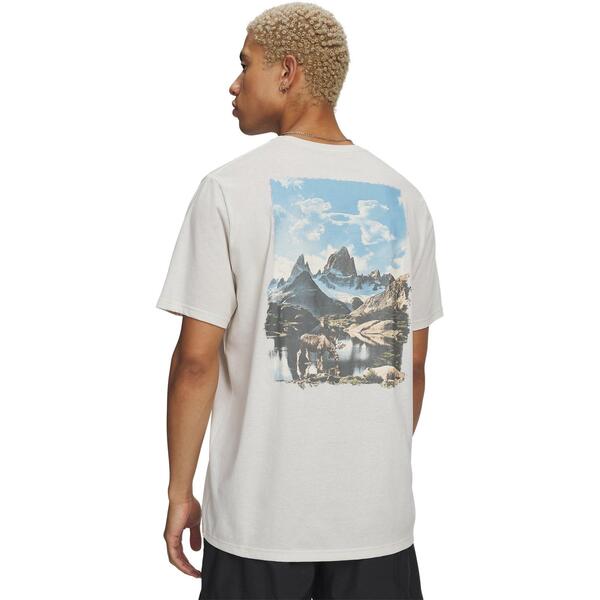 アンダーアーマー メンズ トップス Tシャツ Under Armour UA Mountain Tee Sn63 Stone/Green グリーン