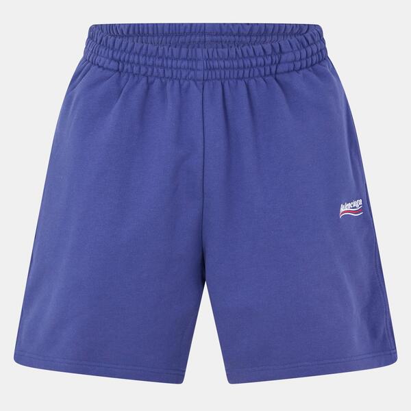 バレンシアガ メンズ トップス シャツ ショートパンツ ジャージー ロゴ Balenciaga Logo Jersey Shorts Blue/White ホワイト