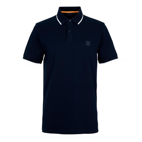 ボス メンズ トップス ポロシャツ ロゴ Boss Men's Pique Logo Polo Shirt Dark Blue ブルー|ReVida 店