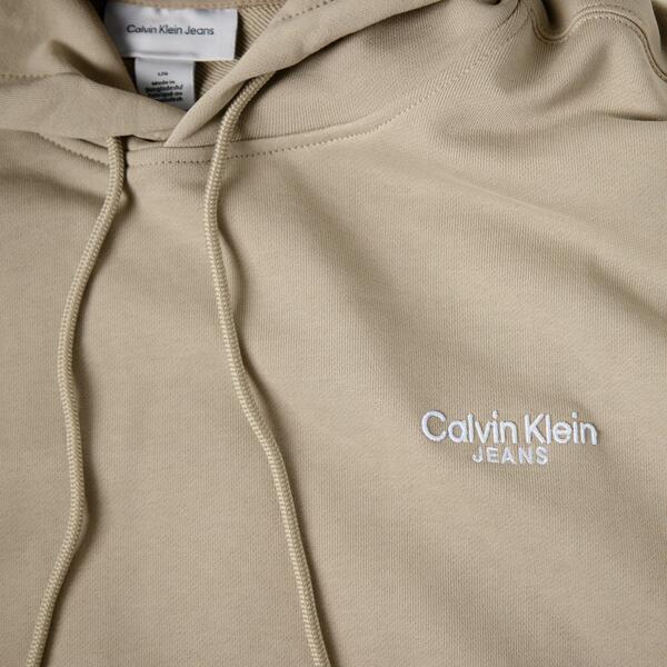 カルバンクライン メンズ アウター パーカー・スウェット 刷り上げる Calvin Klein Jeans Men\u0027s Back Print Hoodie Ancient Marble
