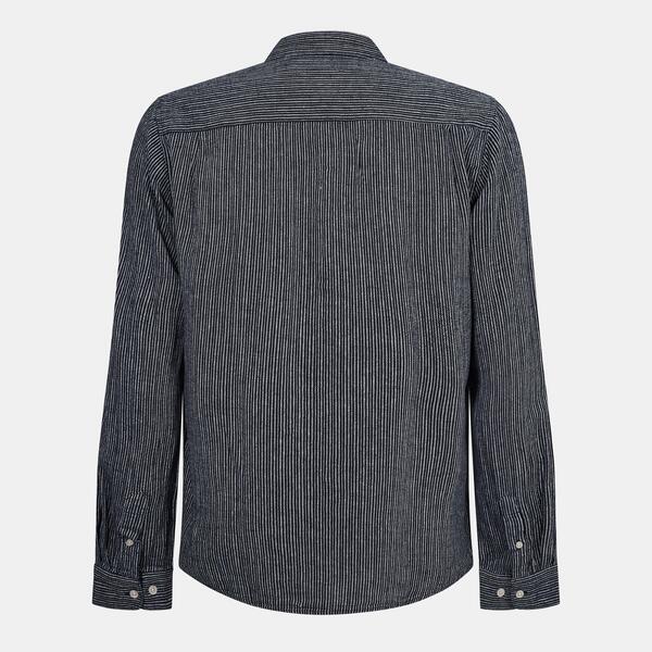 ピーターワース メンズ トップス シャツ Peter Werth Men's Long Sleeve Plain Shirt Dark Navy/White ホワイト