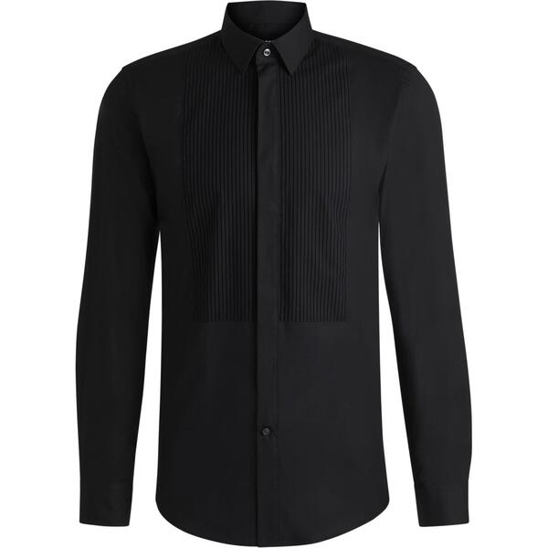 ボス メンズ トップス シャツ オックスフォード Boss Hank Party Long Sleeve Oxford Shirt Black ブラック