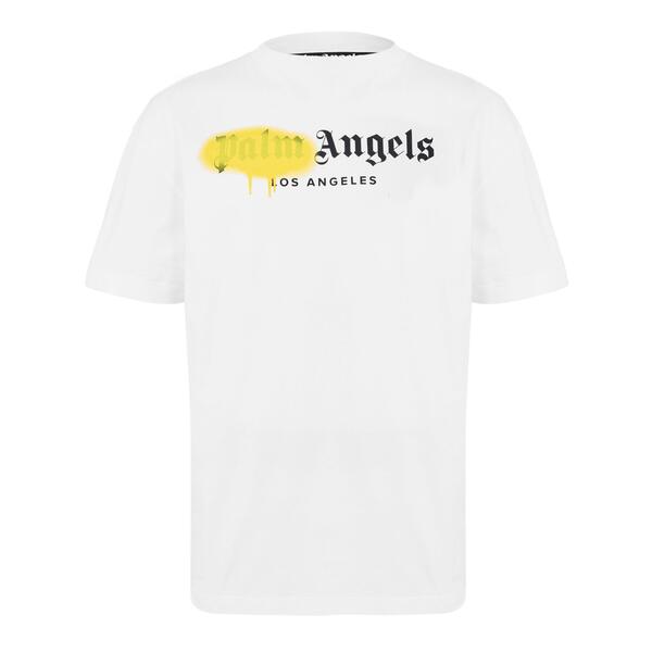 パーム・エンジェルス メンズ トップス Tシャツ Palm Angels Palm London Tee Sn99 White Yellow ホワイト