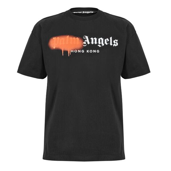 パーム・エンジェルス メンズ トップス Tシャツ Palm Angels Palm Las Vegas Tee Sn99 Black Orange ブラック