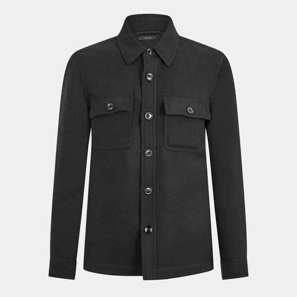トム・ジェラルド・r・フォード メンズ トップス プルオーバー Tom Ford Men\u0027s Overshirt Black 黒いこと