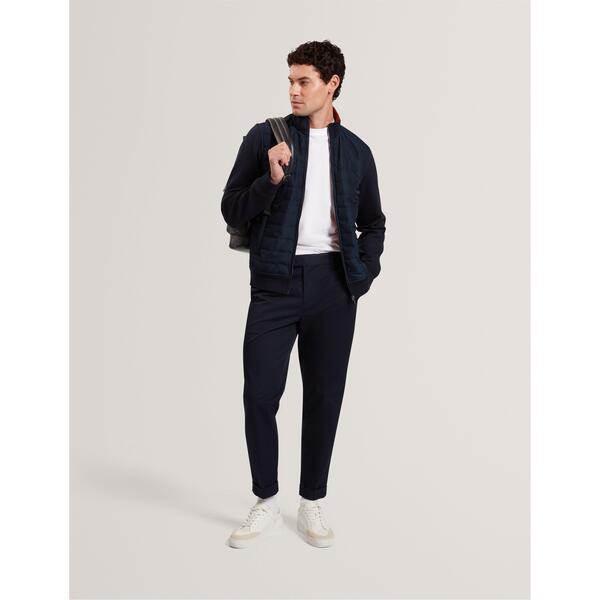 テッドベーカー メンズ アウター 上衣・上衣 キルティング Ted Baker Men\u0027s Long Sleeve Quilted Hybrid Jacket Navy 米国海軍