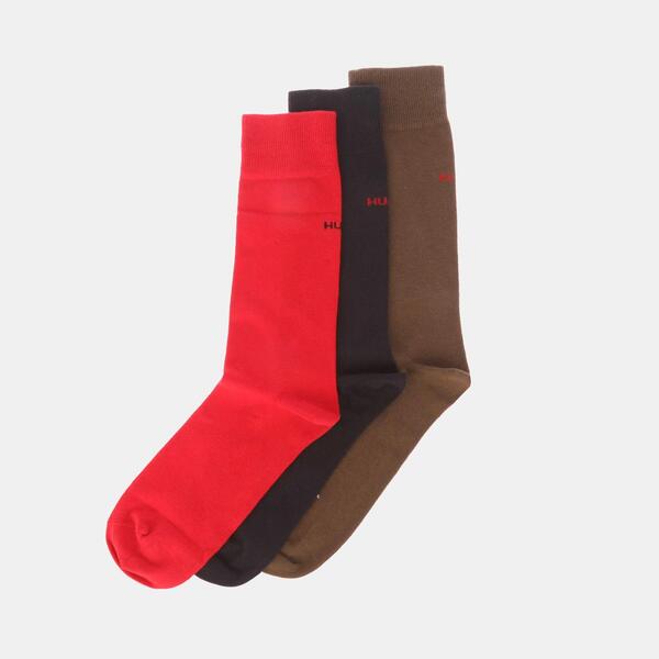フューゴ メンズ アンダーウェア 靴下 ロゴ Hugo 3 Pack of Logo Socks Multi Colour マルチカラー