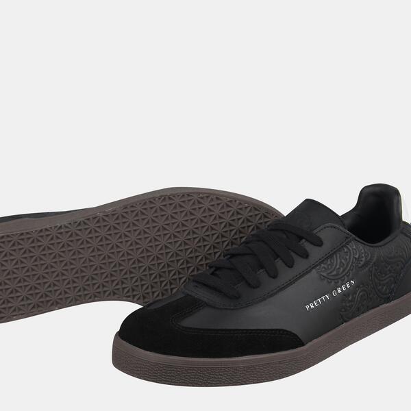 プレティグリーン メンズ シューズ スニーカー Pretty Green PG Moorgate 錫62 Black 黒いこと