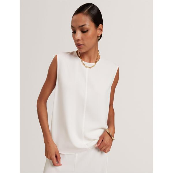 テッドベーカー レディース トップス シャツ ノースリーブ Ted Baker Women's Woven Sleevelesshirt Ivory アイボリー