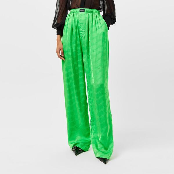 バレンシアガ レディース アンダー御召しもの ナイト爵御召しもの ズボン下 Balenciaga Women\u0027s Pyjama Trousers Apple Green 緑であること