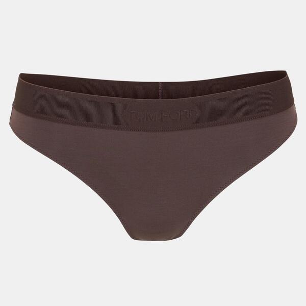 トム・ジェラルド・r・フォード レディース アンダー御召しもの ズボン下 Tom Ford Women\u0027s Modal Signature Thong Chocolate 黒茶