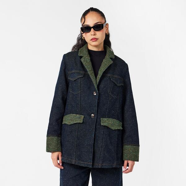 ガニー レディース アウター ジャケット・ブルゾン デニム Ganni Women's Twill Denim Jacket Phantom デニム