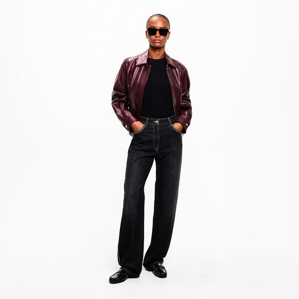 ヴェルサーチ レディース アウター ジャケット・ブルゾン Versace Blouson Jckt Ld61 Dark Burgundy バーガンディ｜ReVida 店 329,760円
